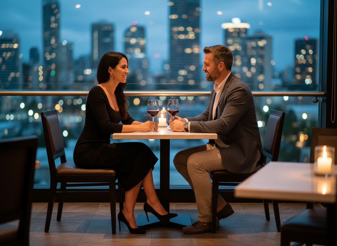 Warm lights, easy chemistry, unhurried dinner